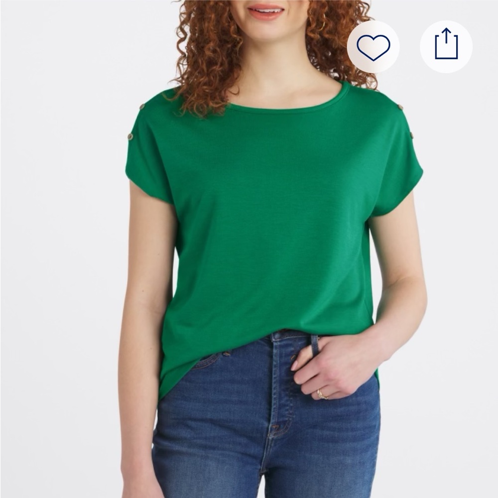 Pink Clover Button-Detail Top